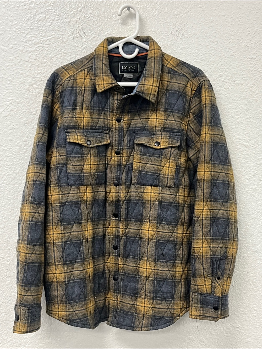 Valor Blue and Yellow Lined Flannel Shirt Jacket
#1340